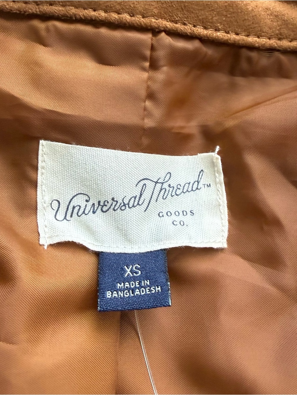Universal Thread Camel Fringe Suede-Look Button Up Jacket - Picture 4 of 9
